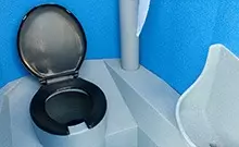 CONSTRUCTION PORTABLE TOILETS - row of portable toilet on hire